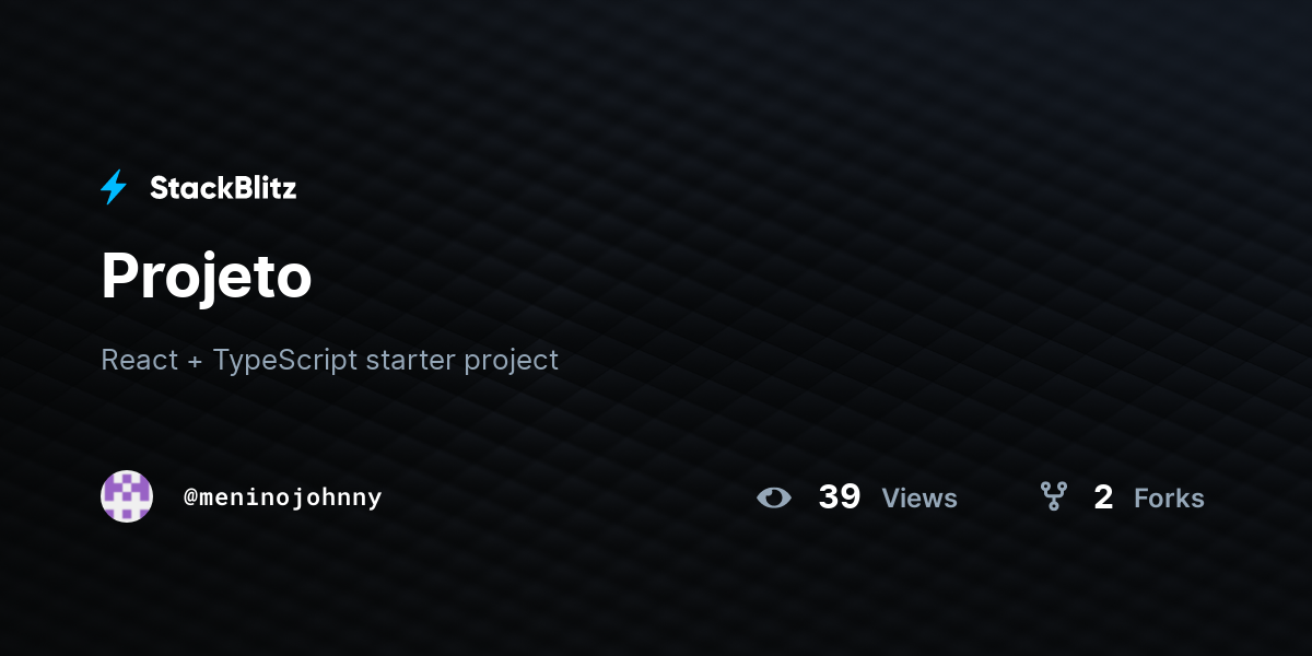 Projeto - StackBlitz
