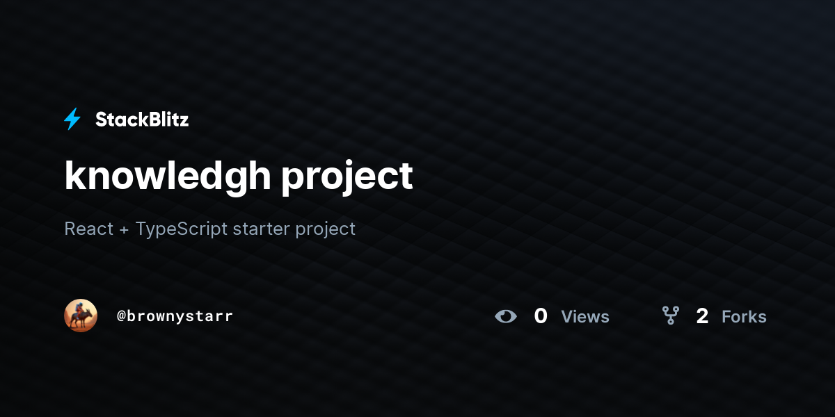 knowledgh project - StackBlitz