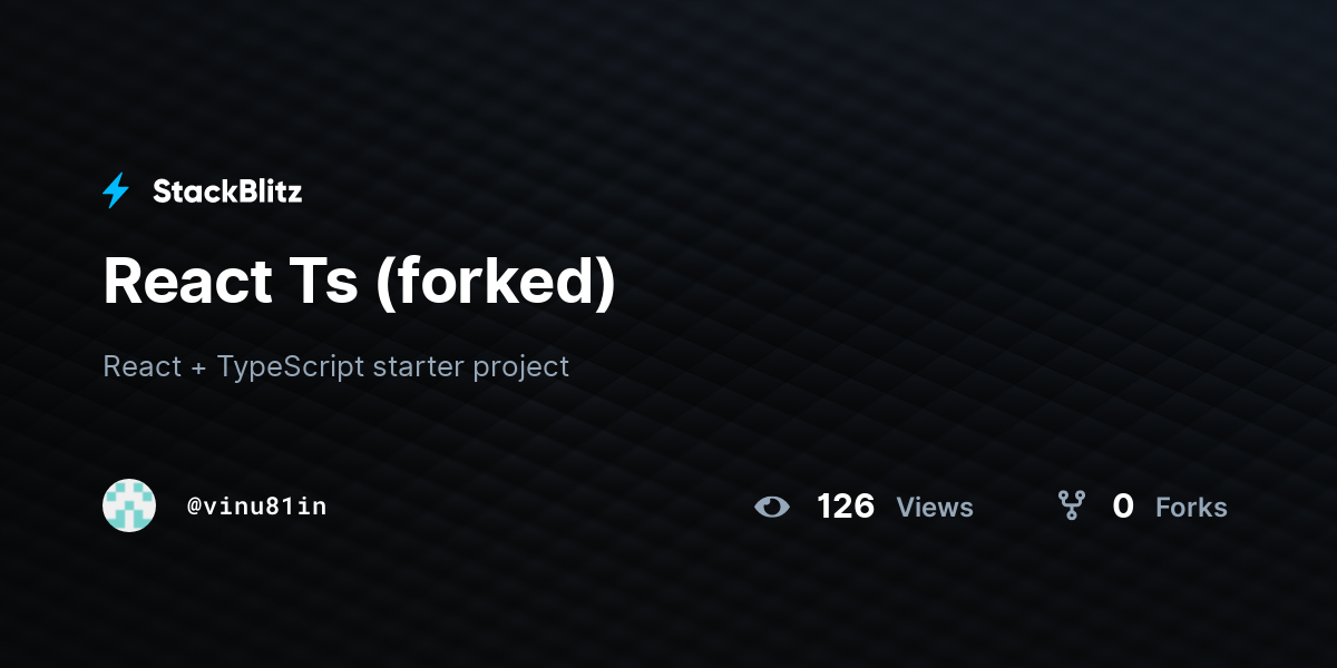React Ts (forked) - StackBlitz