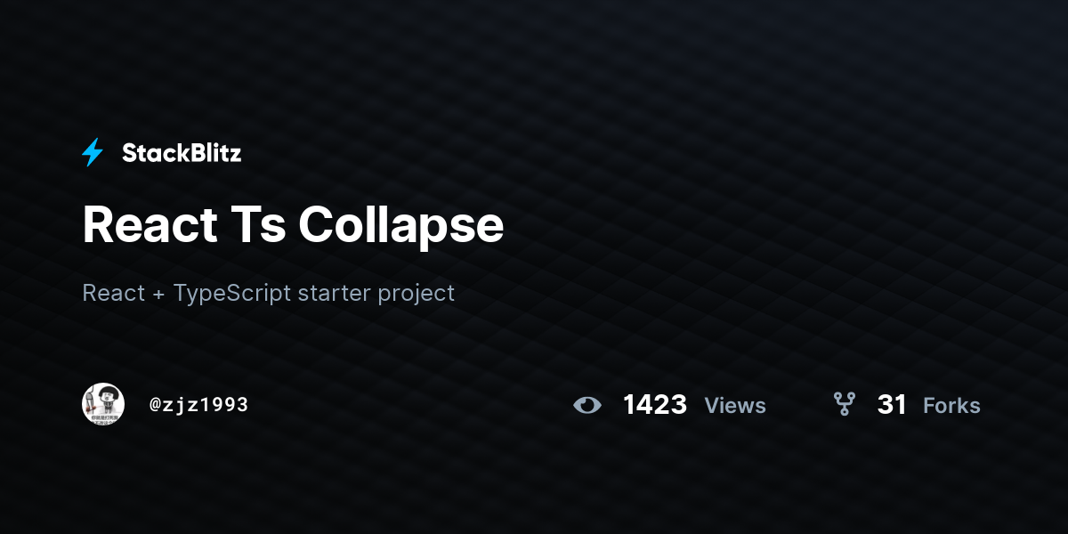 React ts collapse stackblitz
