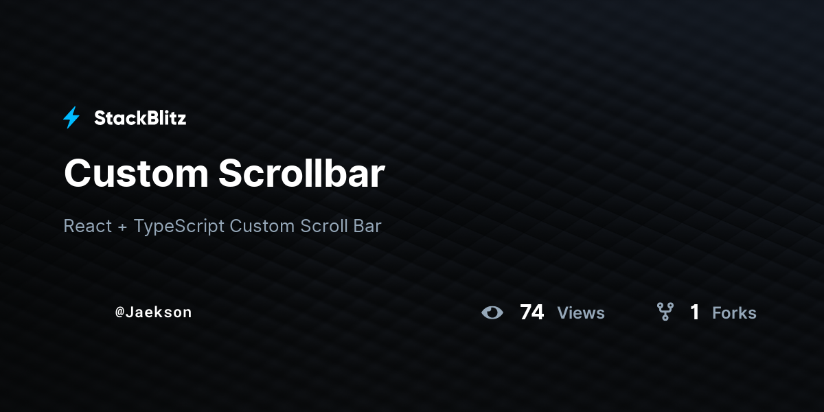 Custom Scrollbar - StackBlitz