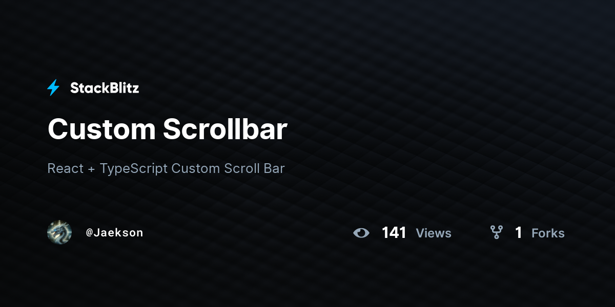 Custom Scrollbar - StackBlitz