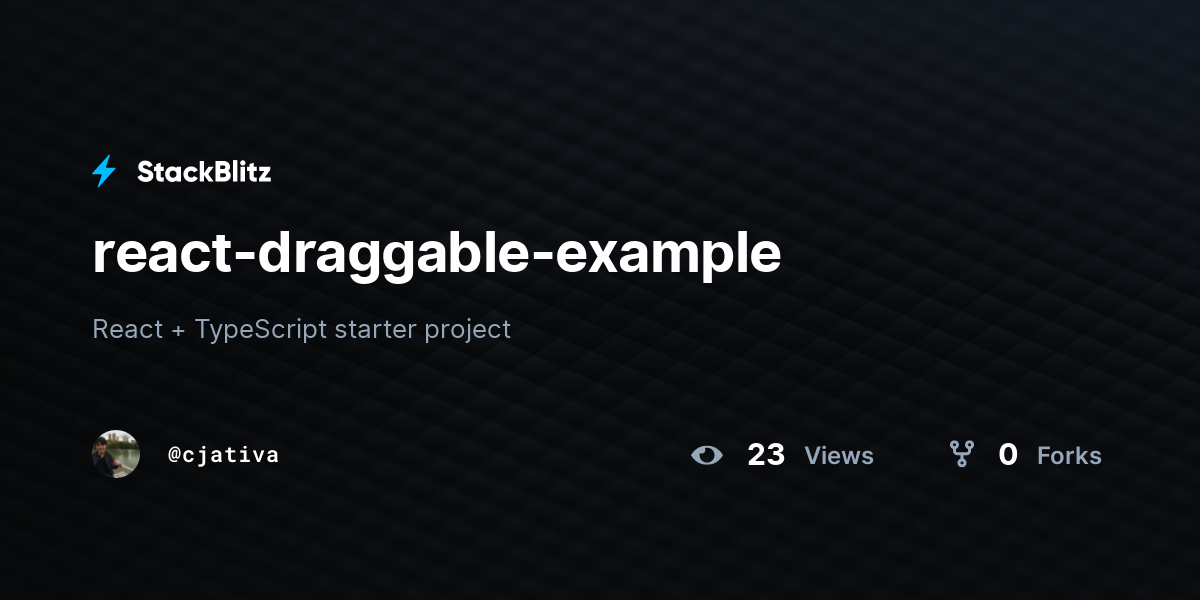  react draggable example StackBlitz