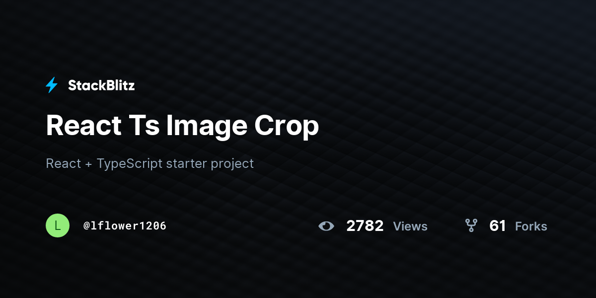 React Ts Image Crop - StackBlitz