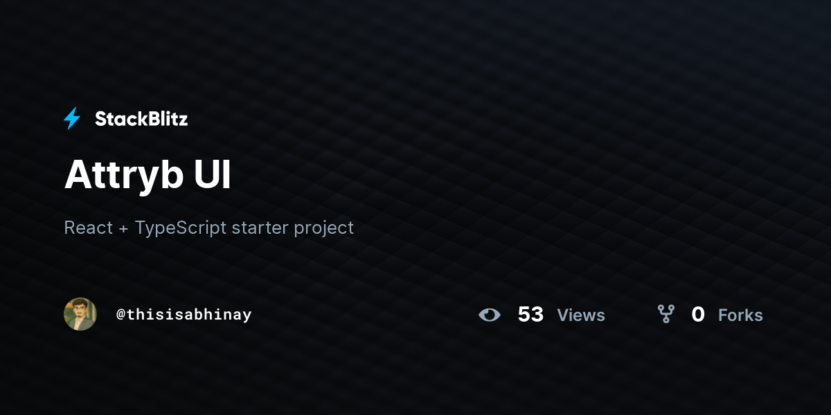 Attryb UI - StackBlitz