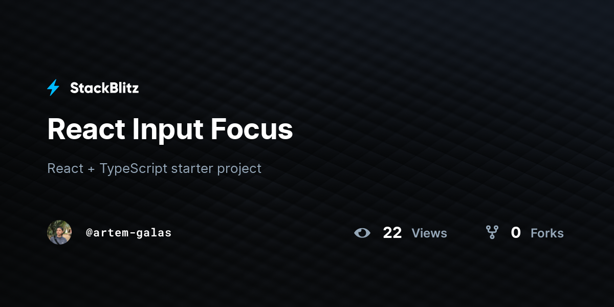 react-input-focus-stackblitz