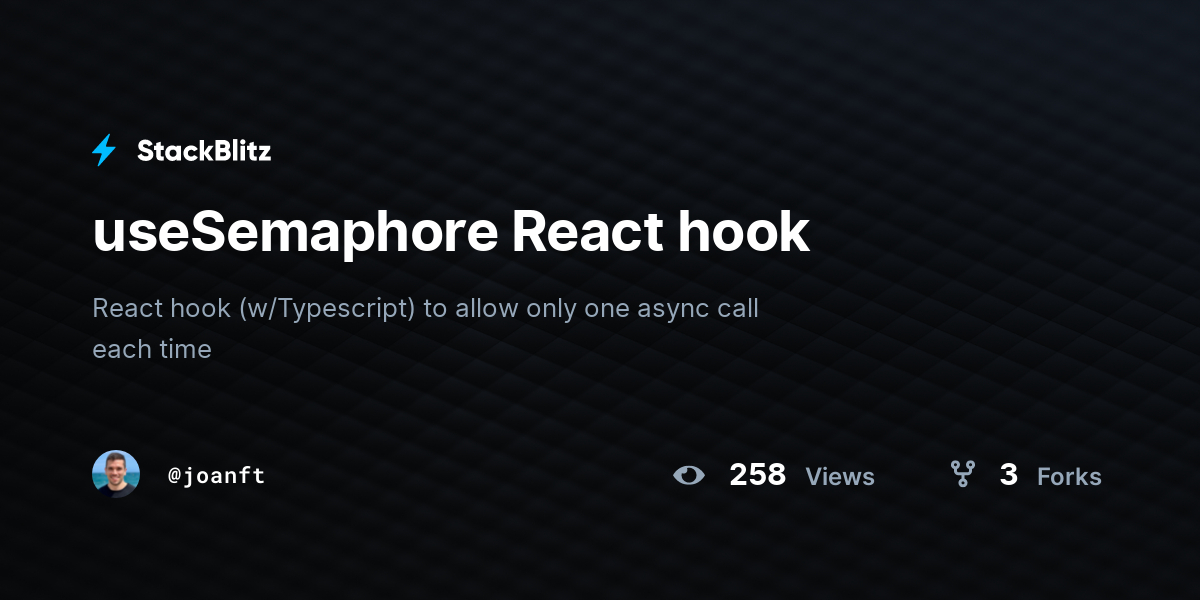 useSemaphore React hook - StackBlitz