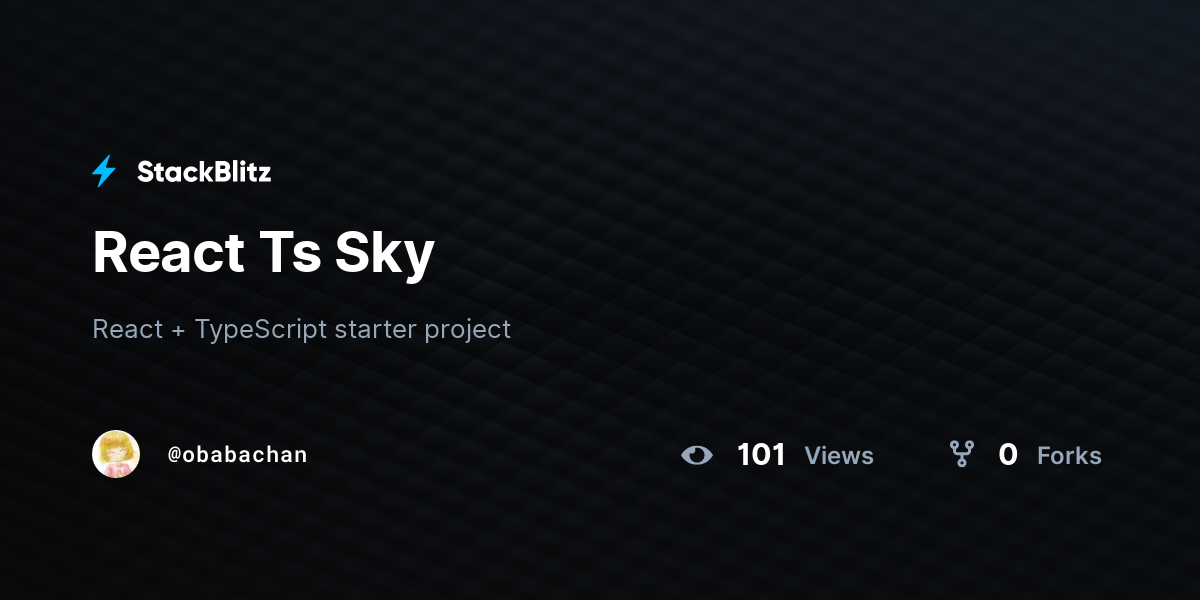 React Ts Sky - StackBlitz