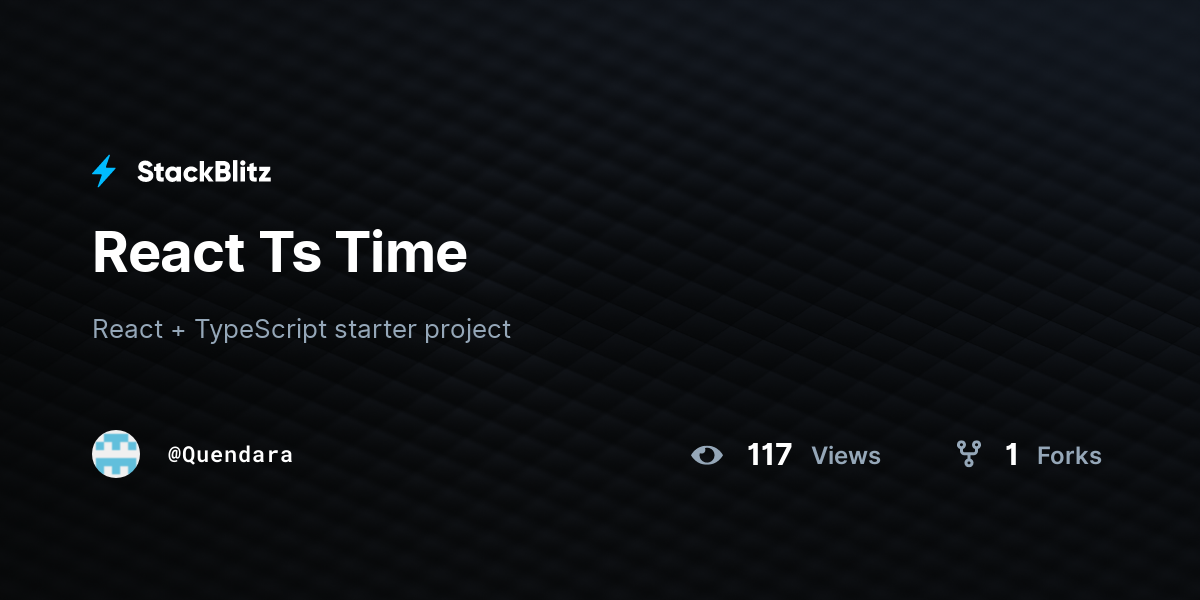 React Ts Time - StackBlitz