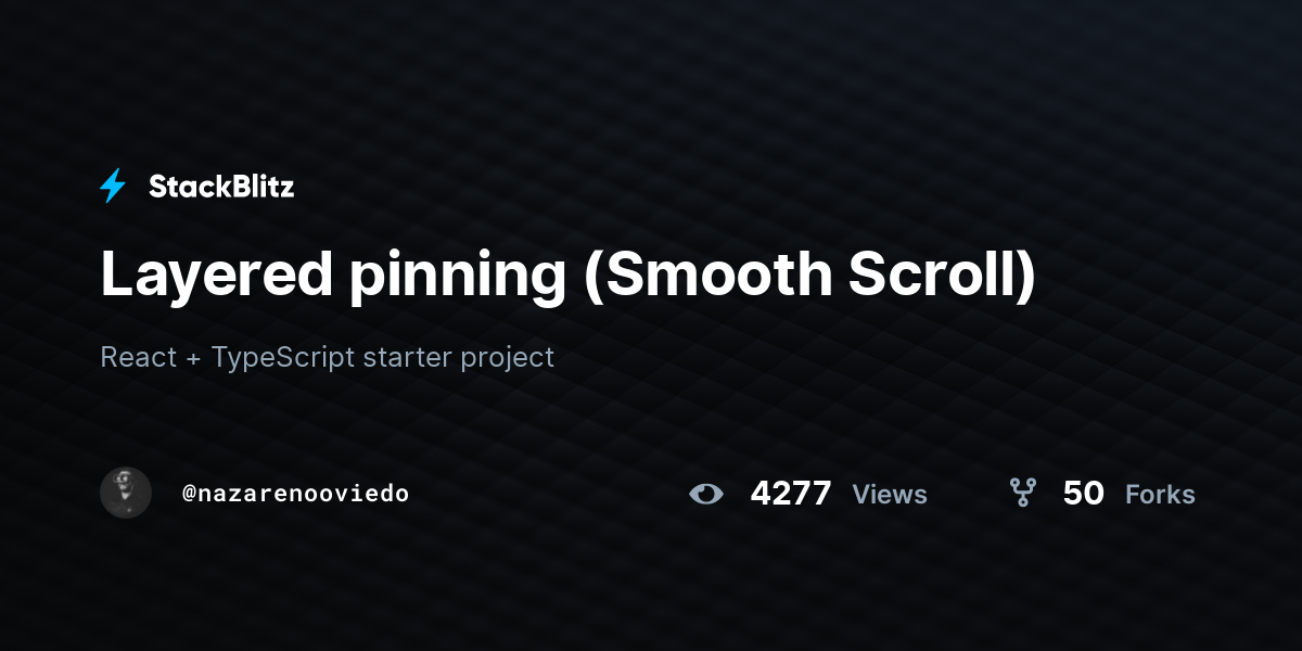 Layered pinning (Smooth Scroll) - StackBlitz