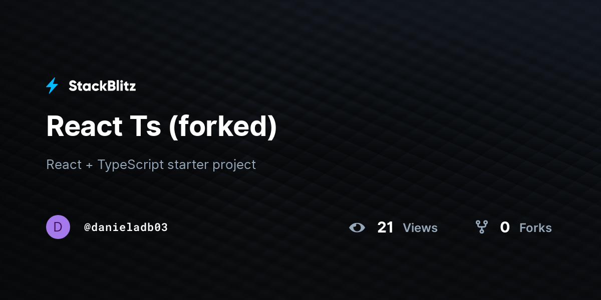 React Ts (forked) - StackBlitz