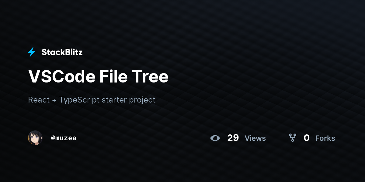 VSCode File Tree - StackBlitz