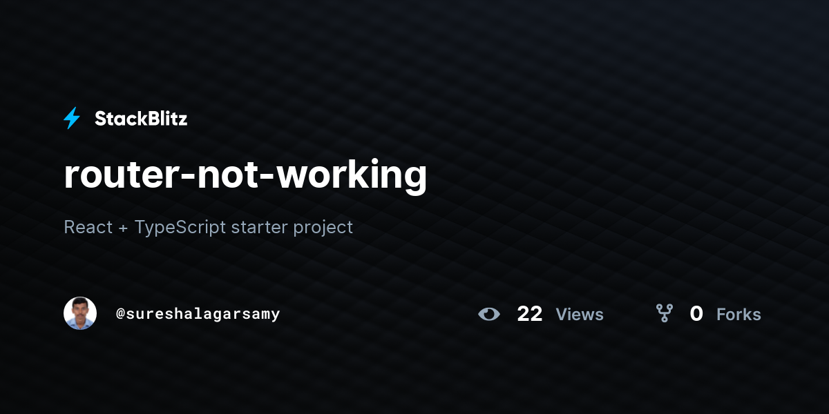 router-not-working - StackBlitz