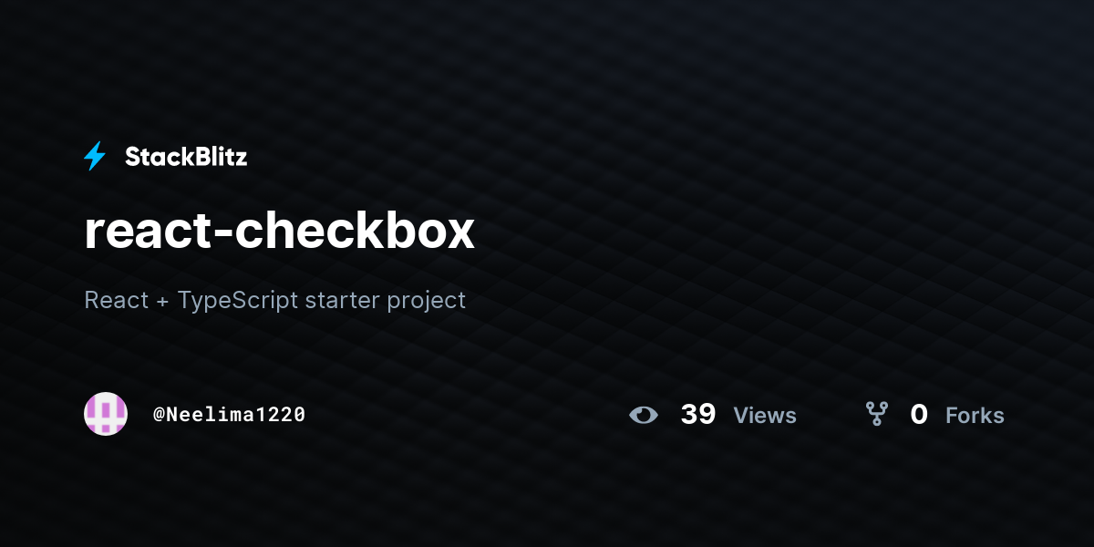 react-checkbox - StackBlitz