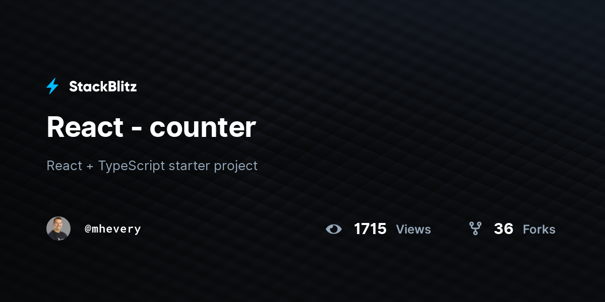 React - counter - StackBlitz