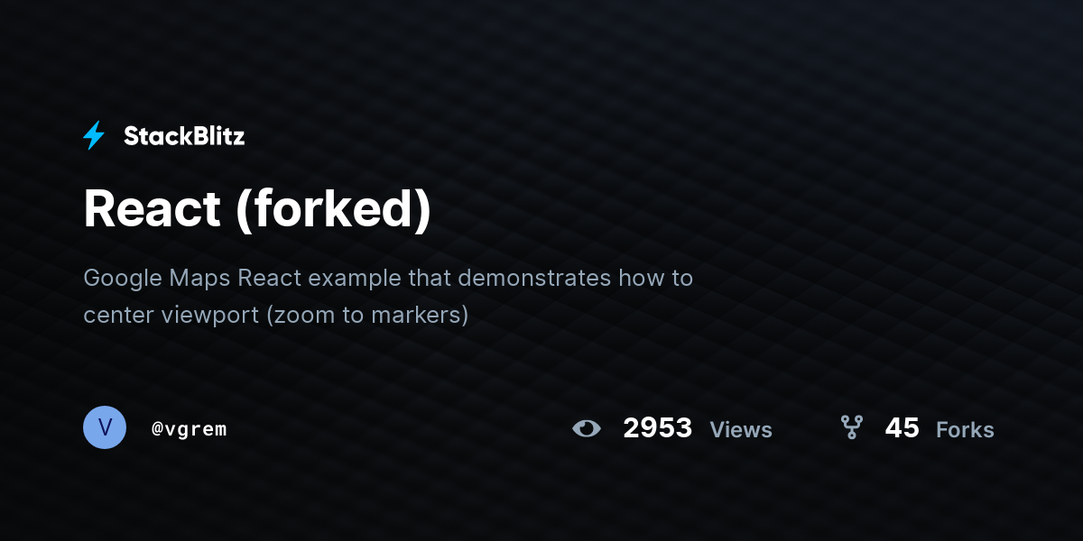React (forked) - StackBlitz