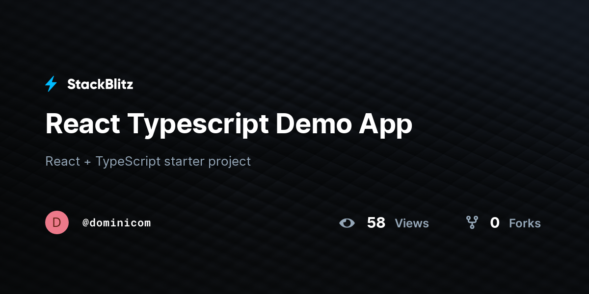 react-typescript-demo-app-stackblitz