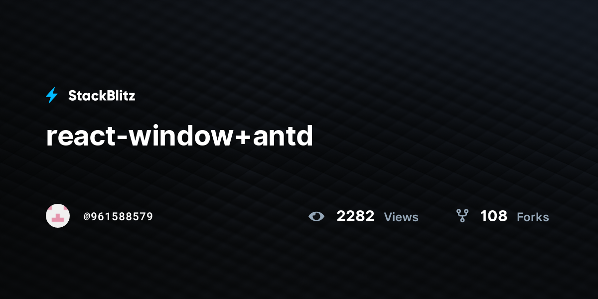 react-window+antd - StackBlitz