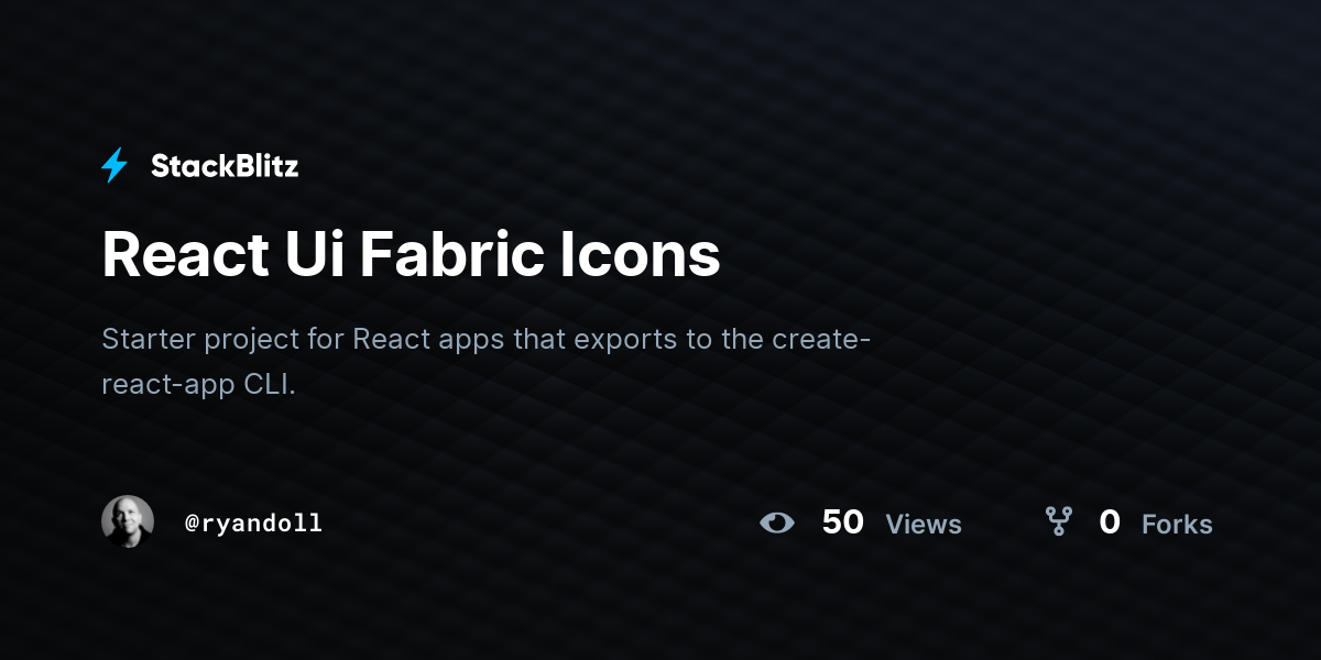 React Ui Fabric Icons - StackBlitz