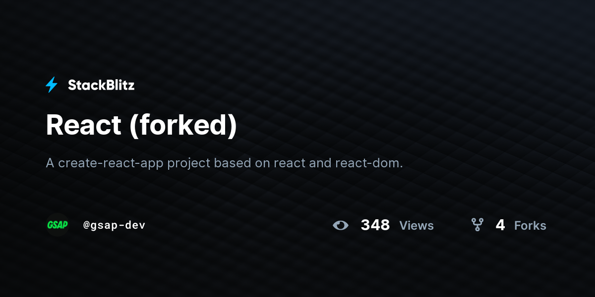 React (forked) - StackBlitz