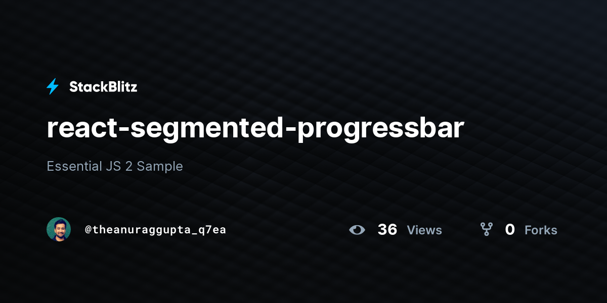 react-segmented-progressbar - StackBlitz