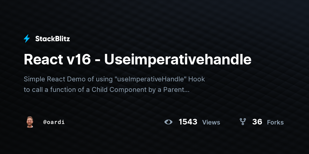 React Useimperativehandle - StackBlitz