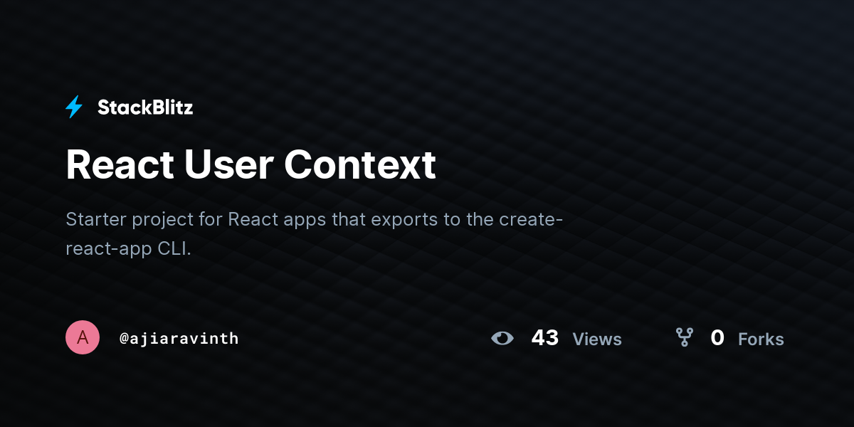 React User Context Example