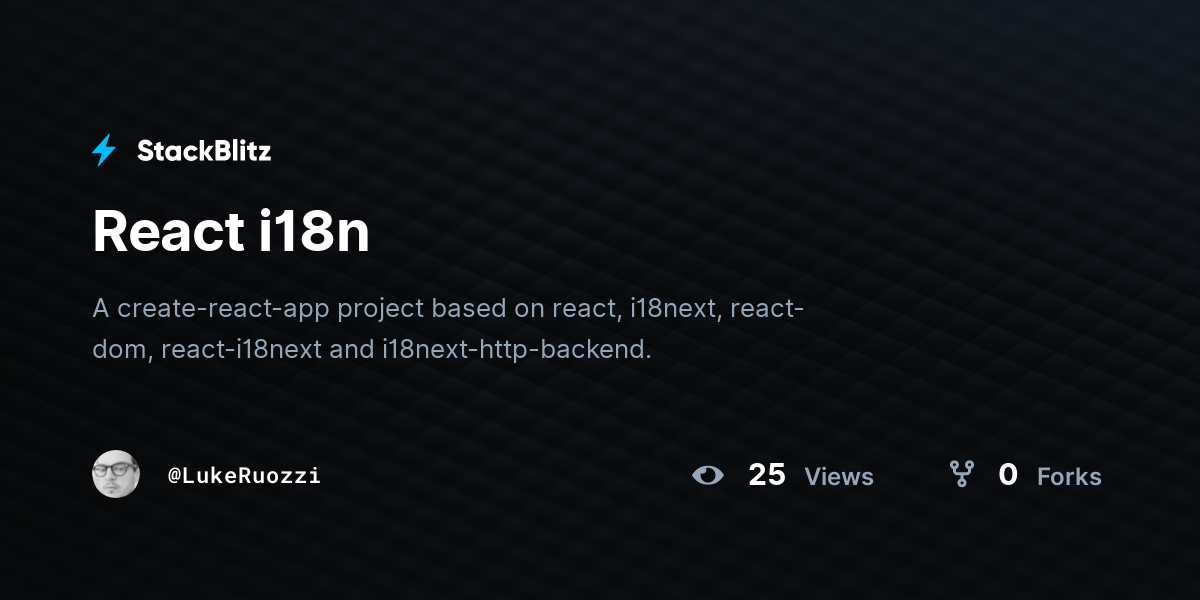 React i18n - StackBlitz