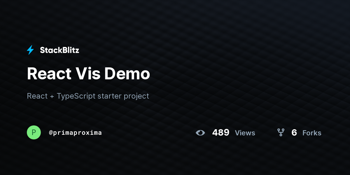 React Vis Demo - StackBlitz