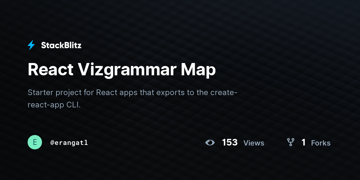 React Vizgrammar Map - StackBlitz