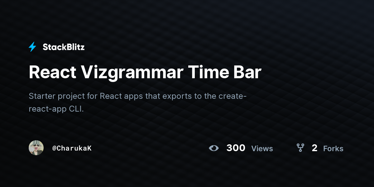 React Vizgrammar Time Bar - StackBlitz