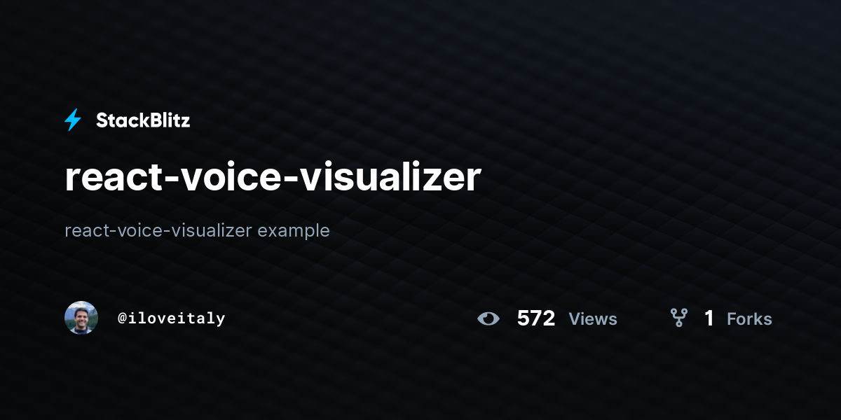 react-voice-visualizer - StackBlitz