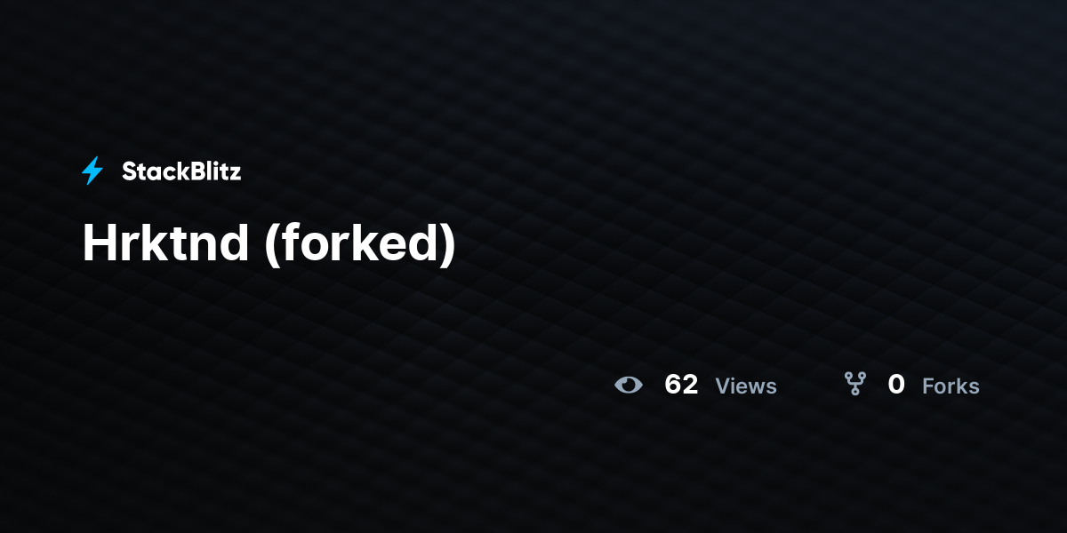 Hrktnd (forked) - StackBlitz