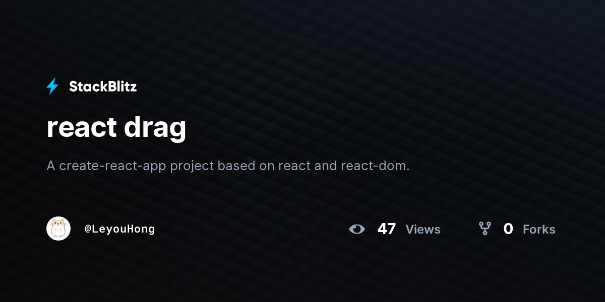 react drag - StackBlitz