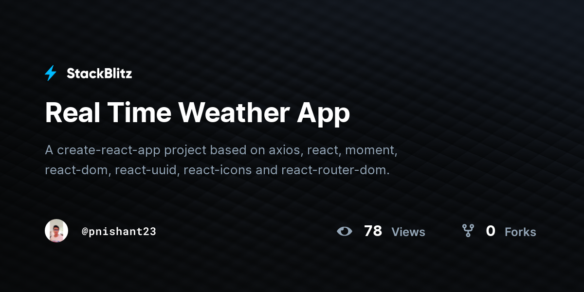 Real Time Weather App