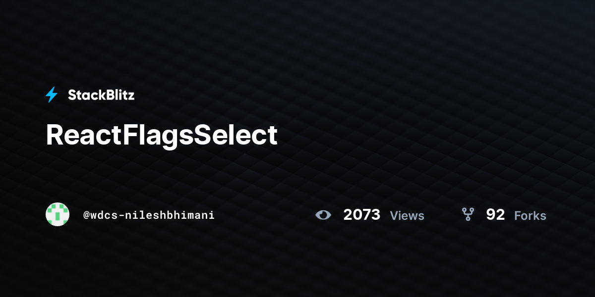 ReactFlagsSelect - StackBlitz