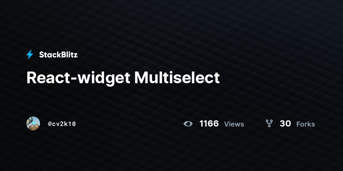 React-widget Multiselect - StackBlitz