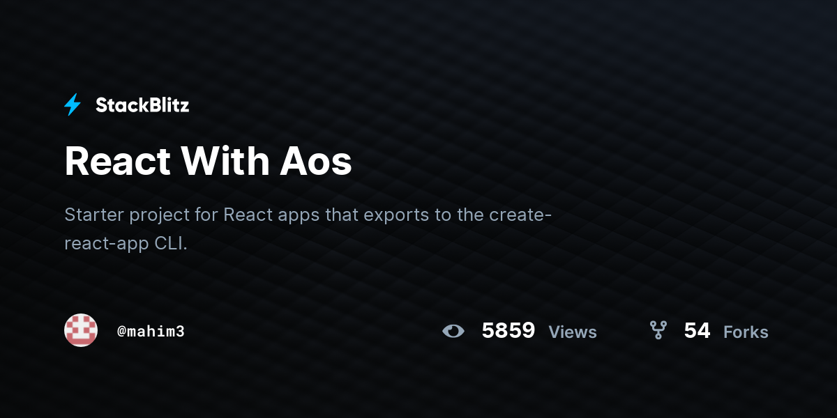 React With Aos - StackBlitz