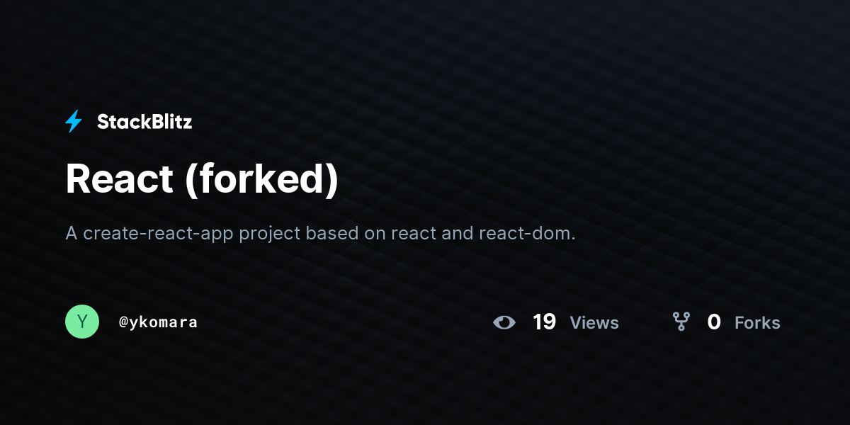 React (forked) - StackBlitz