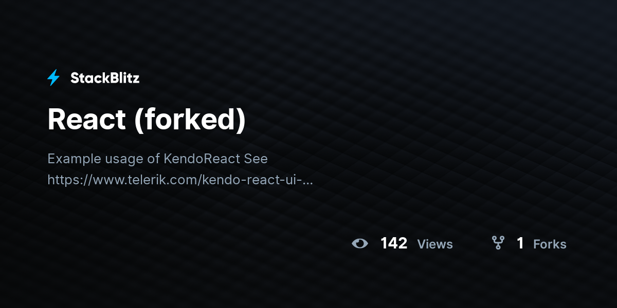 React (forked) - StackBlitz