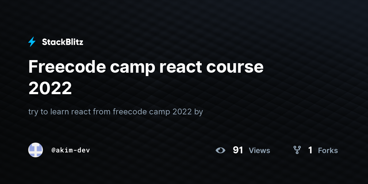 15 react projects course by freecodecamp