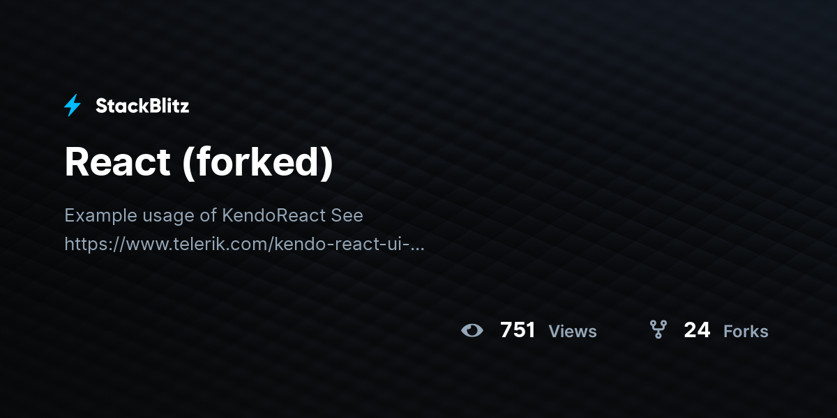 React (forked) - StackBlitz