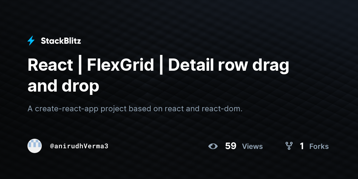 React | FlexGrid | Detail row drag and drop - StackBlitz