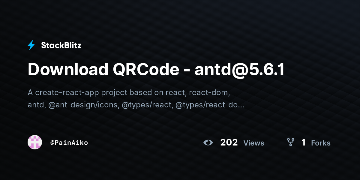 Download QRCode - antd@5.6.1 - StackBlitz