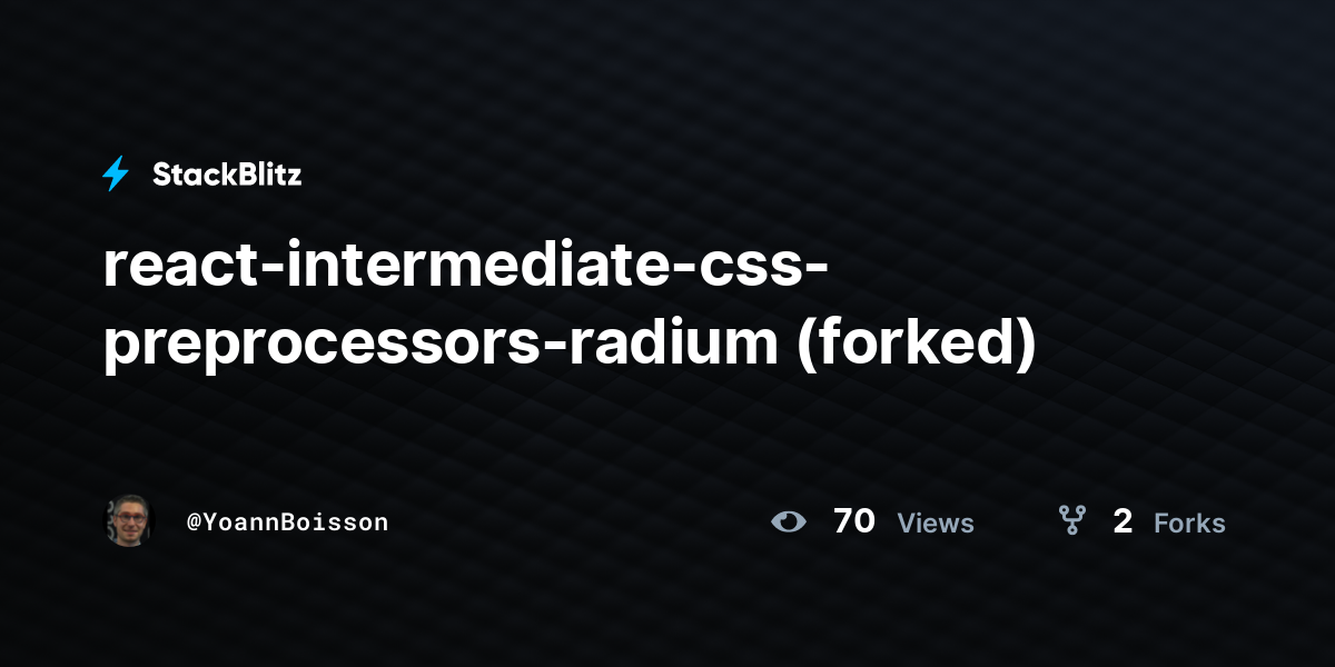 React-intermediate-css-preprocessors-radium (forked) - StackBlitz