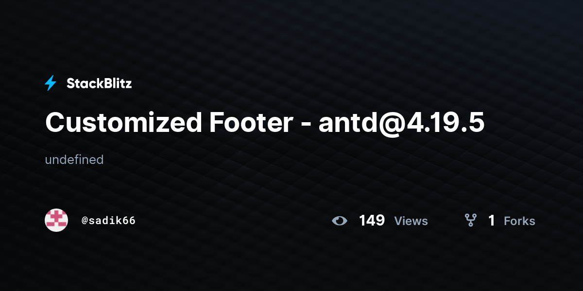 Customized Footer - antd@4.19.5 - StackBlitz