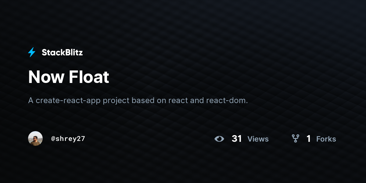Now Float - StackBlitz