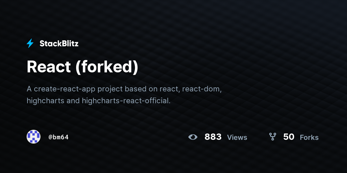 React (forked) - StackBlitz