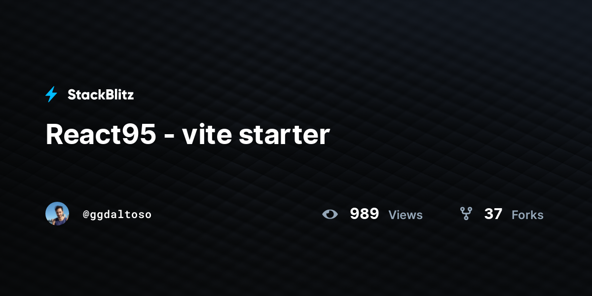 React95 - vite starter - StackBlitz
