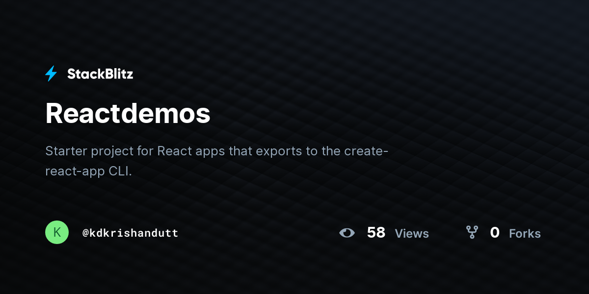 Reactdemos - StackBlitz